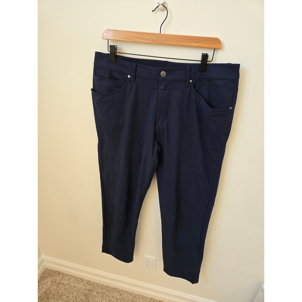 Lululemon Mens ABC Style Navy Stretch‎ Golf Pants Size 34 Technical Trouser